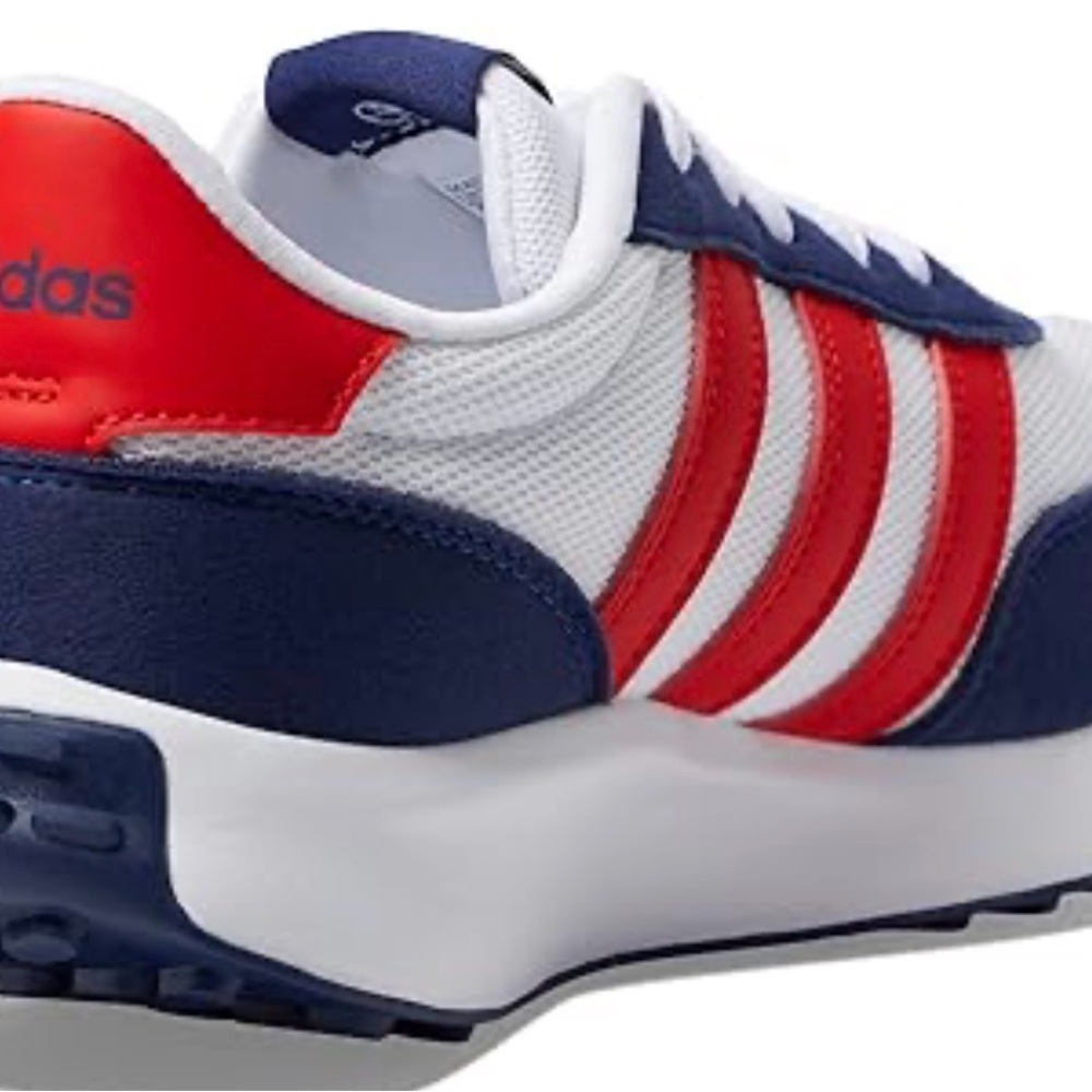 Adidas White, Red and Blue Athletic Kids Shoes - Picture 2 of 5